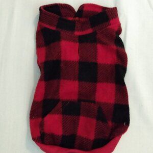 Plaid Dog Sweater - Red and Black